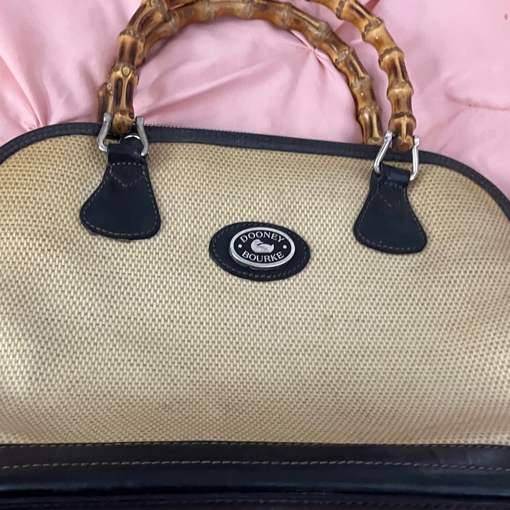 Dooney & Bourke Cream and Black Satchel